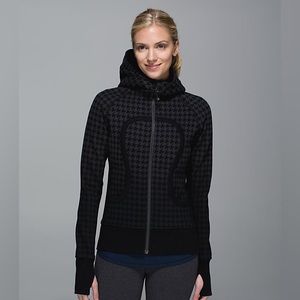 Giant Houndstooth Deep Dye Scuba Hoodie